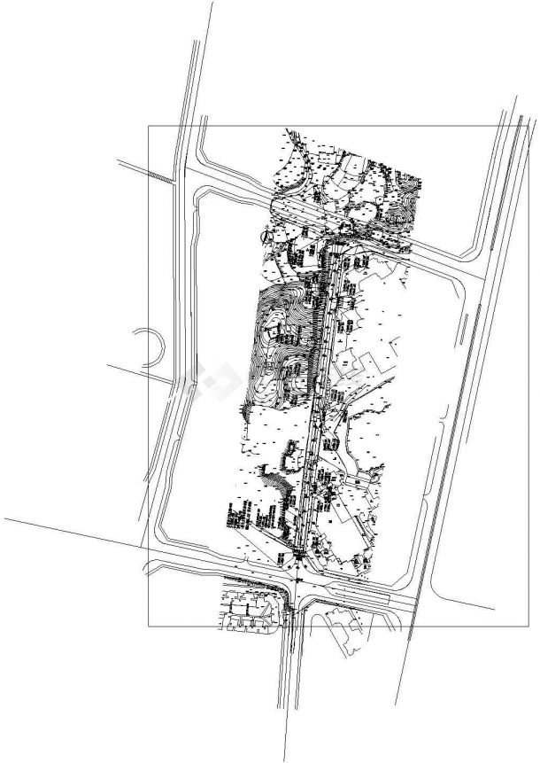 某中型社区项目市政道路工程设计图纸-图二