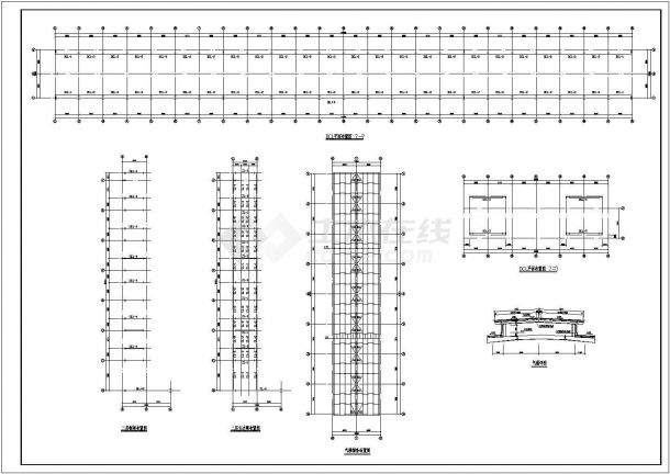 144x87m单层钢结构厂房结构施工图-图一
