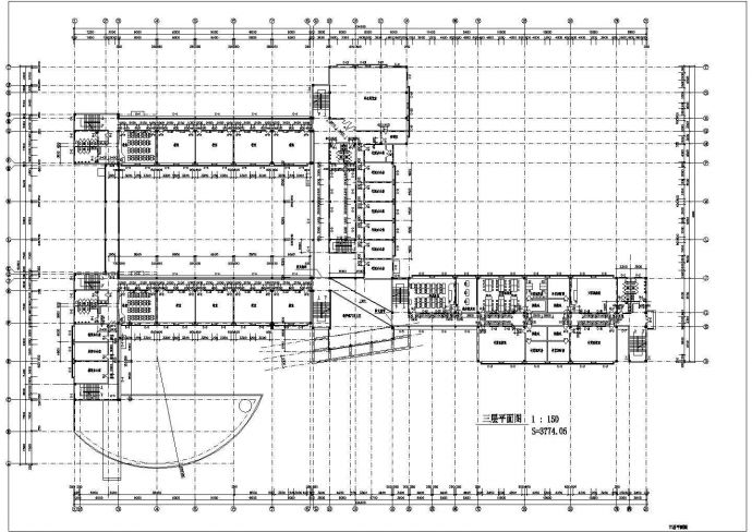某高级中学综合教学楼建筑施工图纸_图1