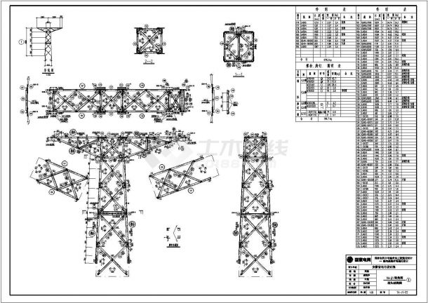 某地1A-J1铁塔结构CAD图-图二