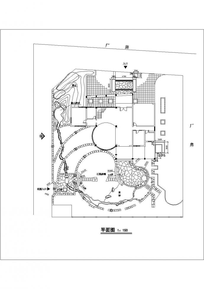 某市私家别墅景观全套施工参考CAD布置图_图1