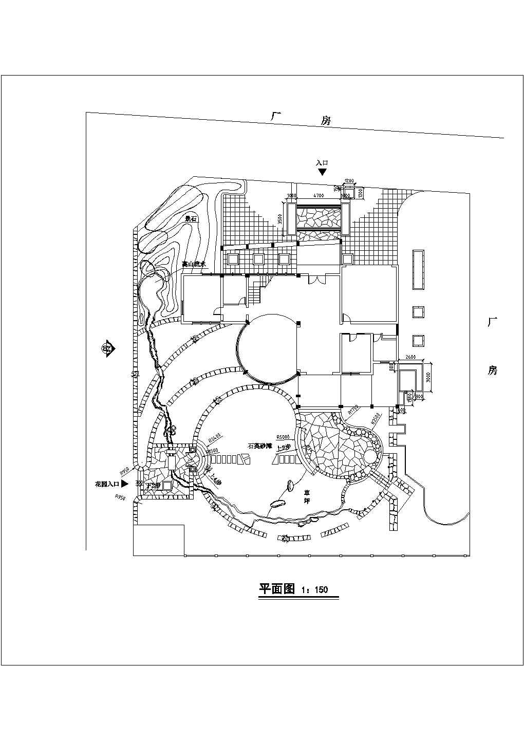 某市私家别墅景观全套施工参考CAD布置图