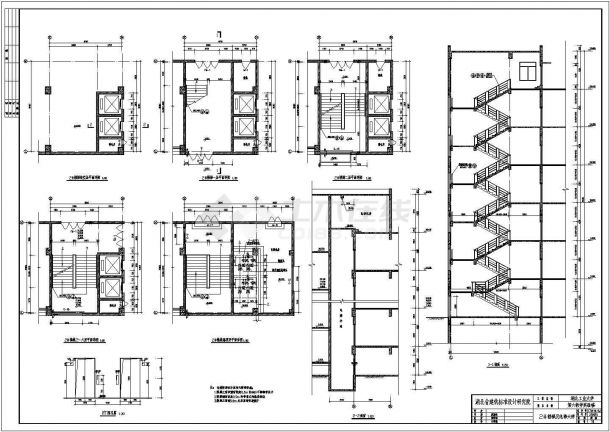 某地区高档住宅楼梯CAD施工详图-图二