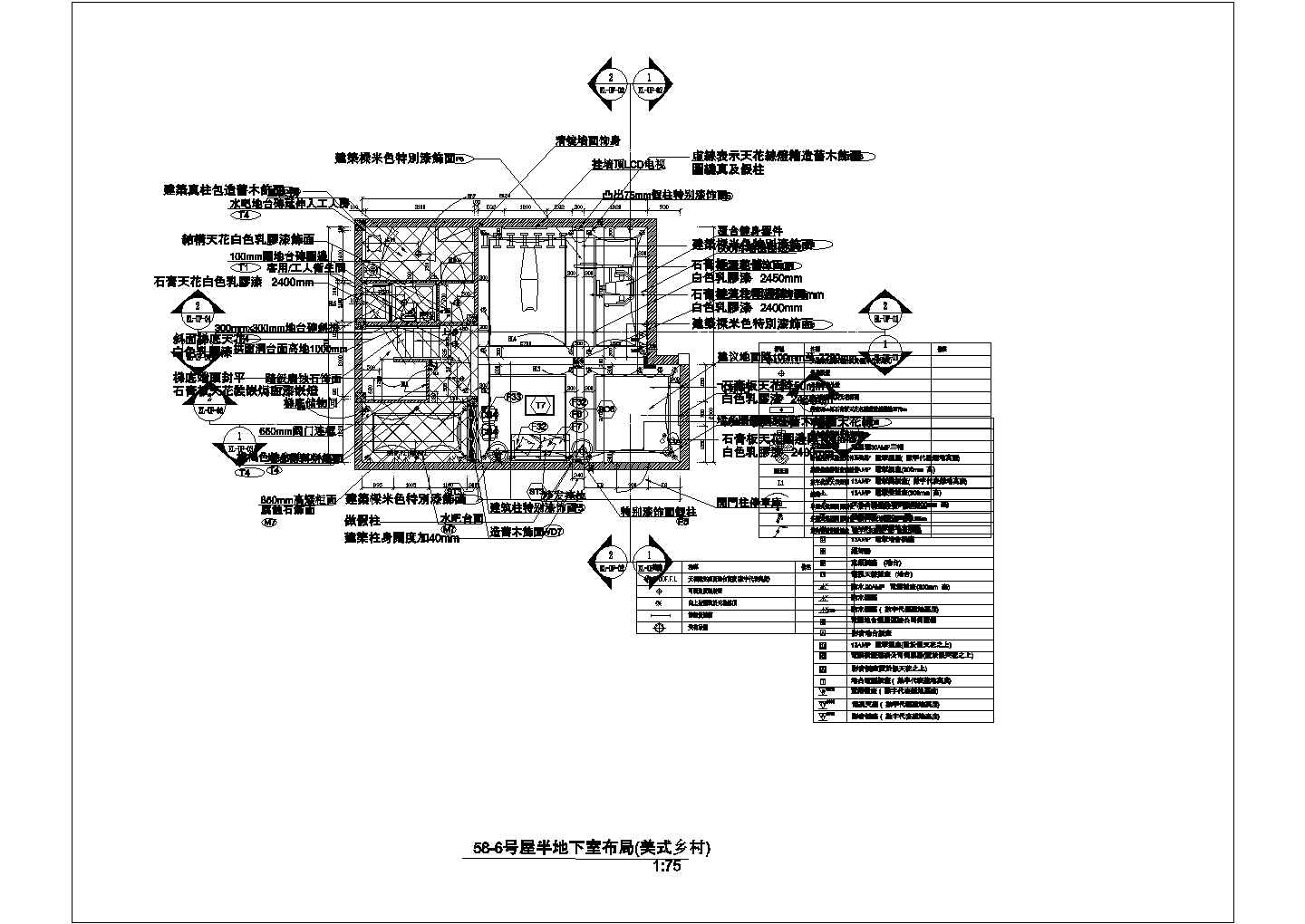 三层美式乡村别墅装修图，共40张