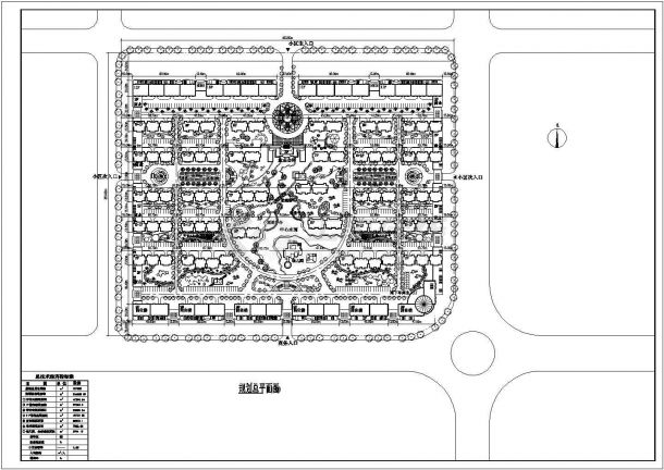 某小区规划CAD带鸟瞰图-图一