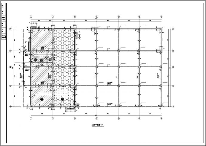 某高校多层综合楼框架结构CAD_图1