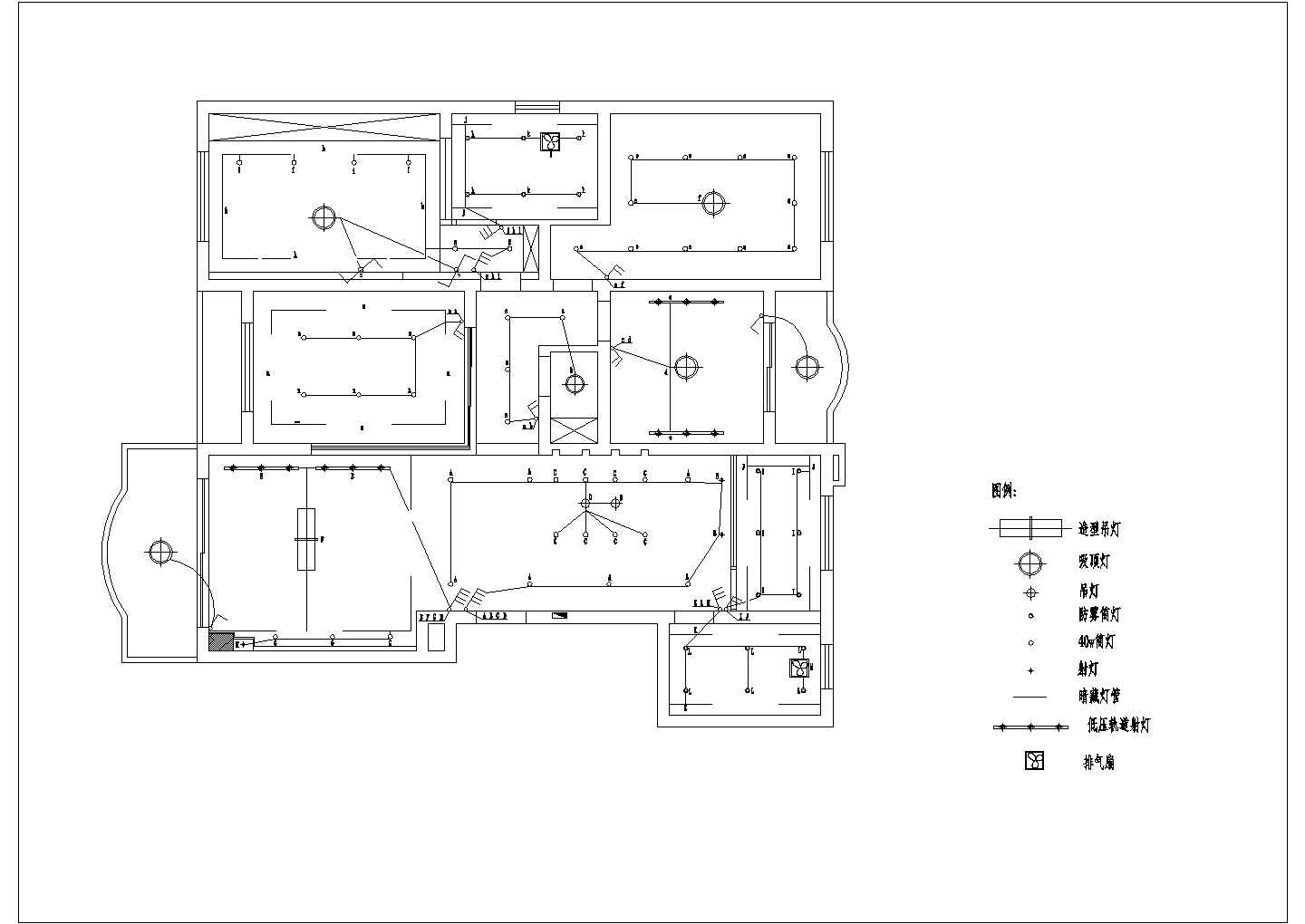某公寓专修装饰平面设计CAD竣工图