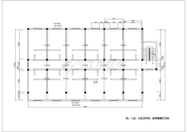 某地小型宾馆建筑结构设计施工图纸-图一