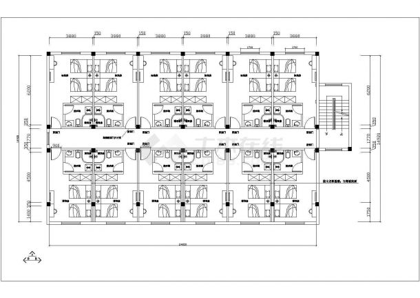 某地小型宾馆建筑结构设计施工图纸-图二