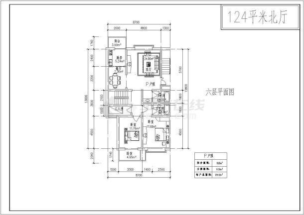 多层住宅经典户型布置图-图二