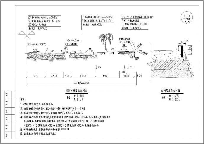 临泉砼路面市政道路设计图纸_图1