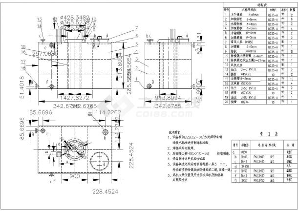 纯水设备全套工艺cad布置图-图一