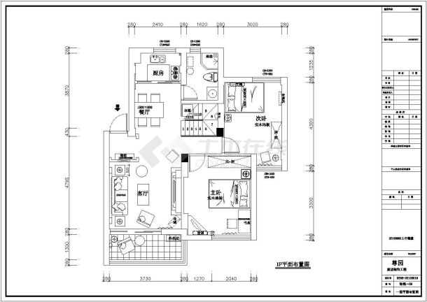 农家别墅装饰工程设计平立面CAD参考图-图二