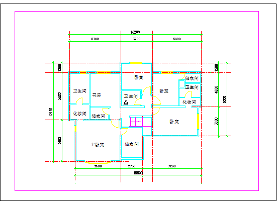 别墅户型施工平面CAD方案图_图1