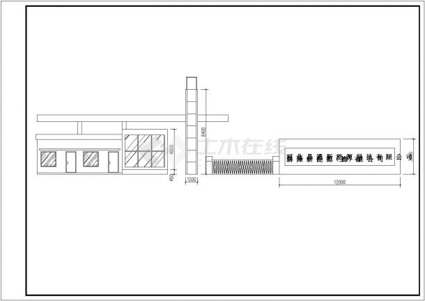 某工厂厂区大门方案规划参考图-图二