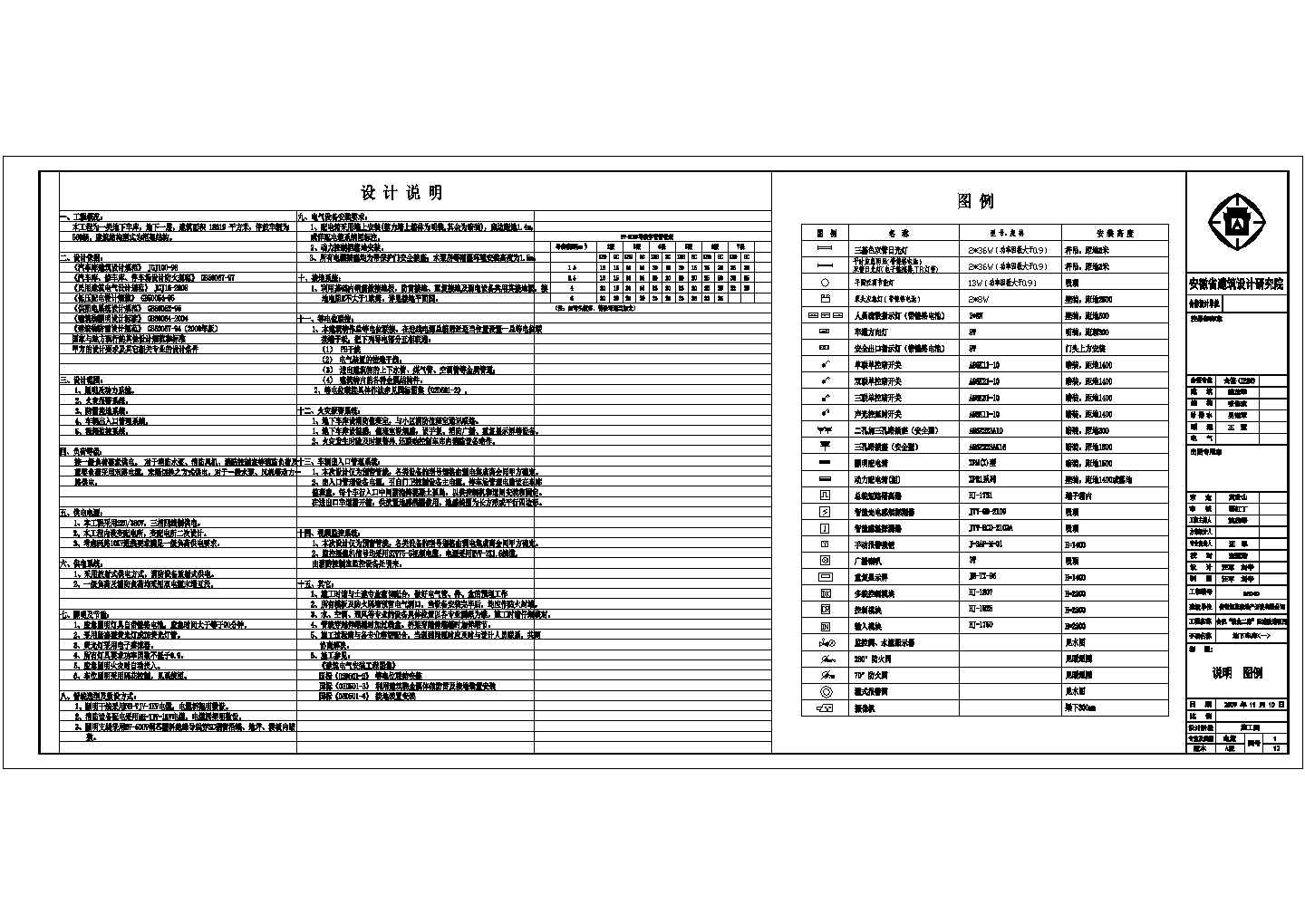 某地住宅小区全套强电设计图纸