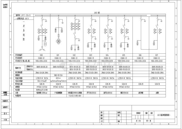 全套XGN2高压柜系统图原理图接线图-图二