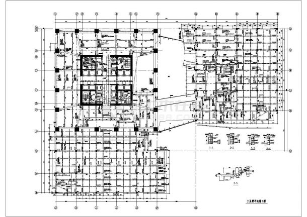 某地地上53层、地下3层超高层办公楼建筑施工图-图二