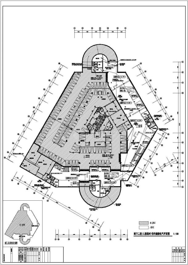 26层商业写字楼地下2层电气施工图-图一