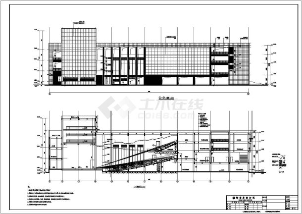 某地4层大学城学生会堂及活动中心全套施工图（建筑结构、水暖电）-图二