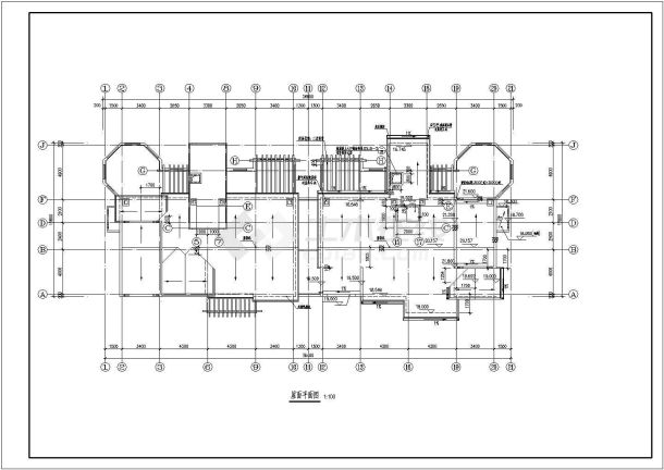 【北方】某六层花园洋房建筑施工图-图一