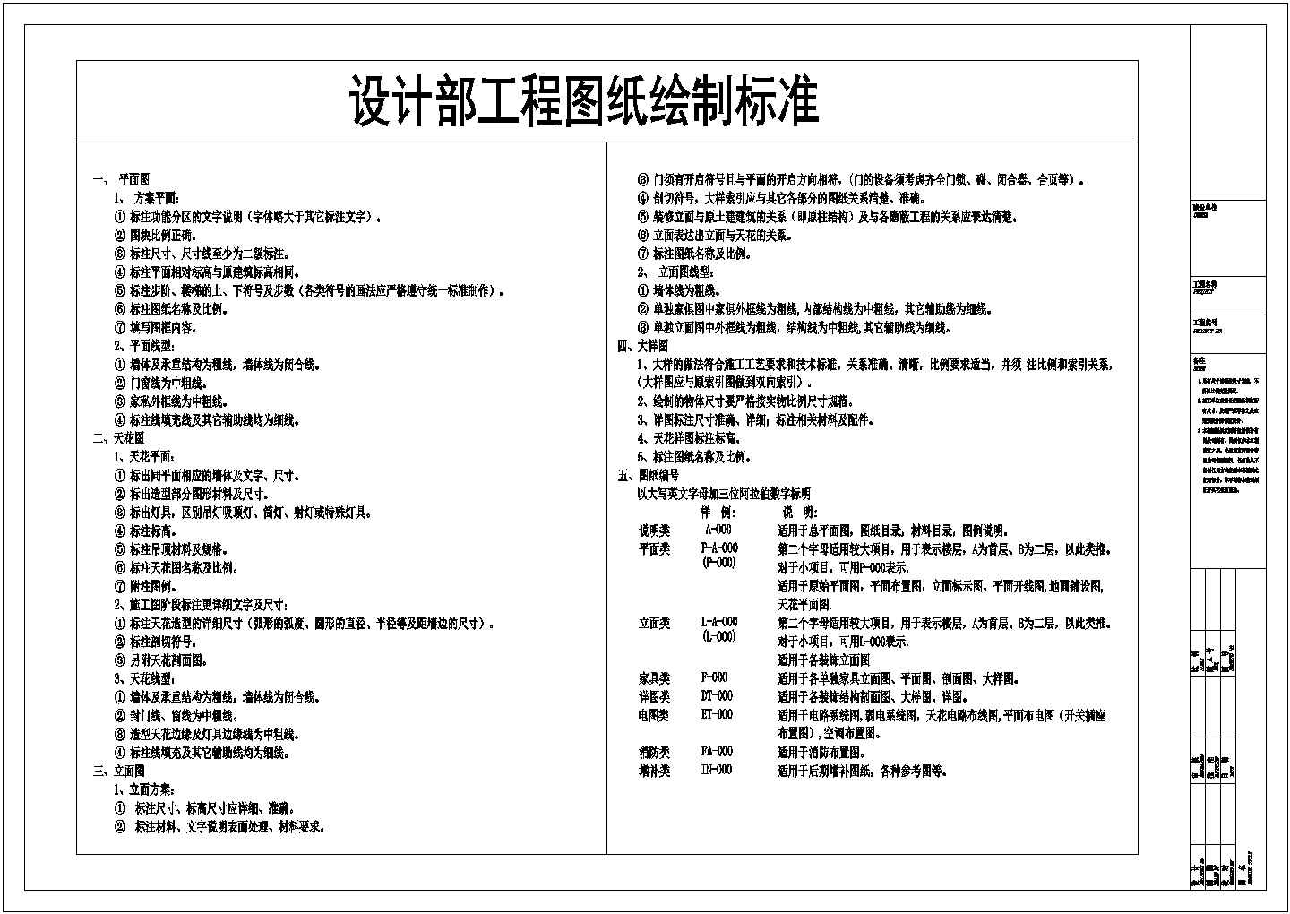 三室两厅住宅装饰装修图纸（内含效果图）