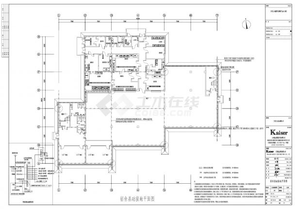 E9-SAL-01 员工宿舍楼及餐厅基础接地平面图CAD图.dwg-图一