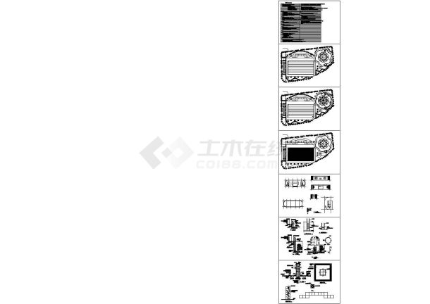 标准游泳池施工图全套包括总平面布置图，大样图-图一