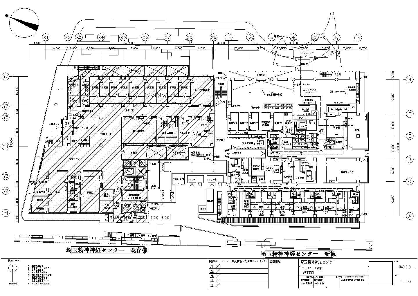 大型医院建筑构造规划CAD布置图
