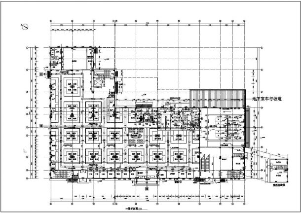 某新建菜场建筑图，地下一层，地上三层-图一