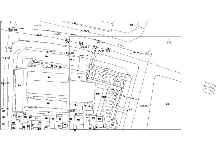 某小区普通规划建筑CAD布置图_图1