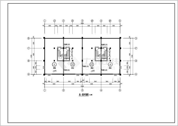 某城市中的框架结构单体小区设计建筑图-图一