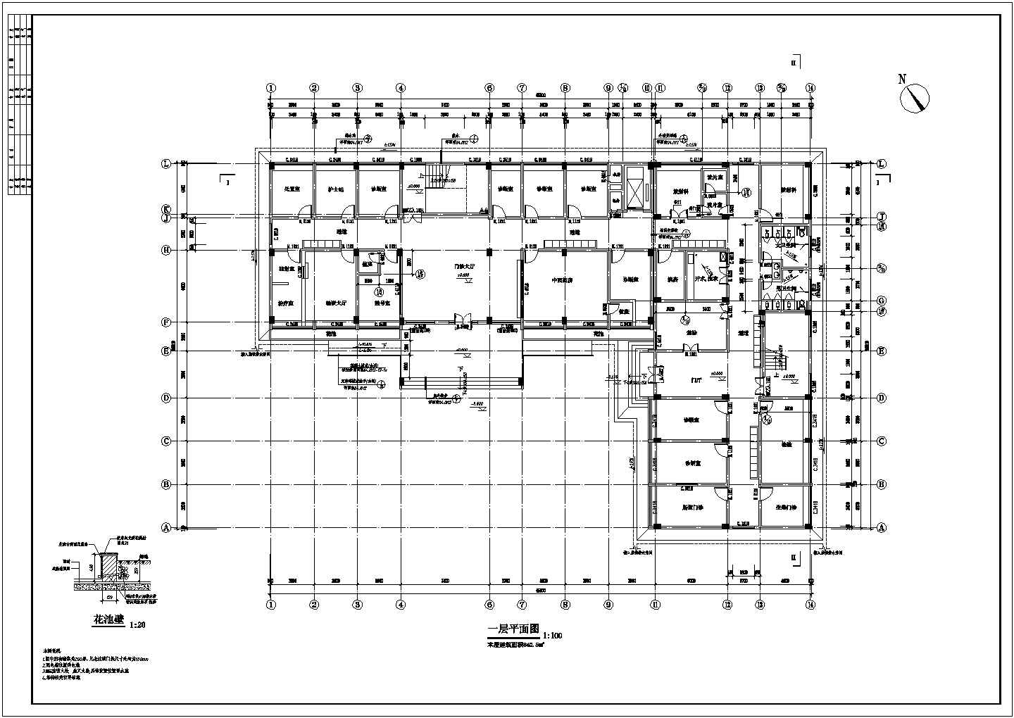某地区城镇卫生院综合楼规划图