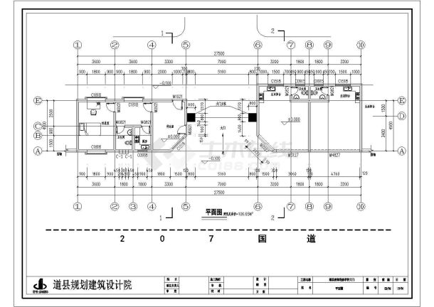 某中学校大门建筑设计施工图-图二