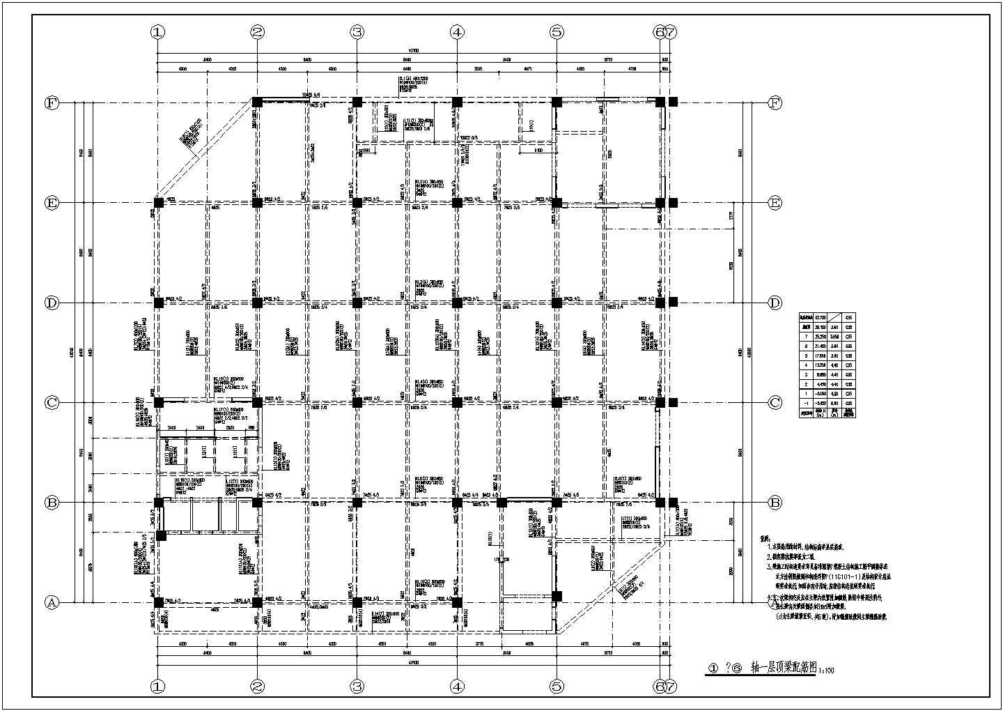 8度区框剪结构商业建筑施工图