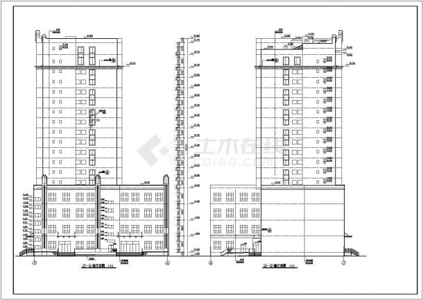 17层框架剪力墙商住楼建筑施工图-图二