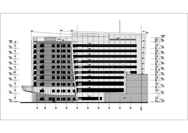 某人民医院新院建筑设计施工图，共88张-图一