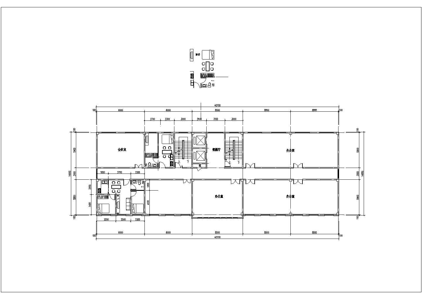 某高层框架剪力墙10层办公楼建筑图