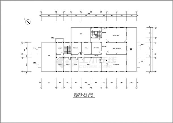 国外变电站建筑CAD基础详图-图二