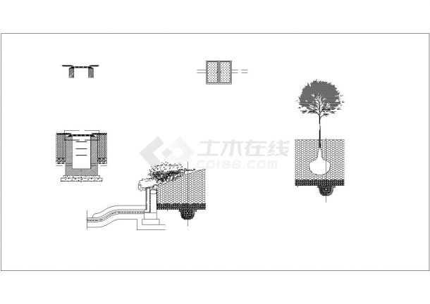 各类型室外景观设计通用大样标准化CAD-图二