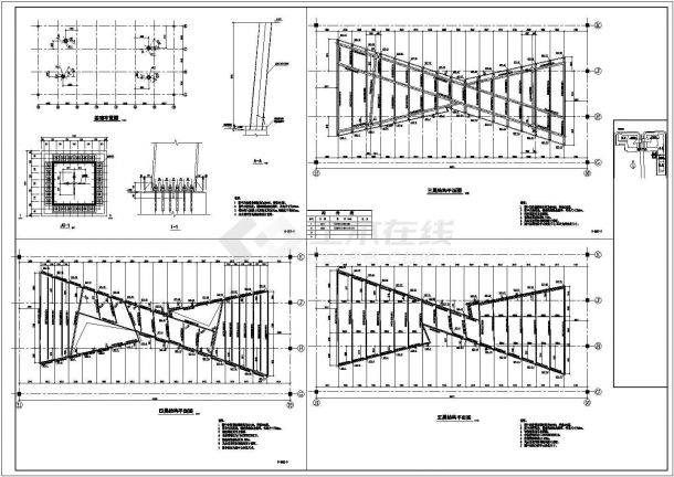 某地连画廊平面建筑施工CAD图-图二