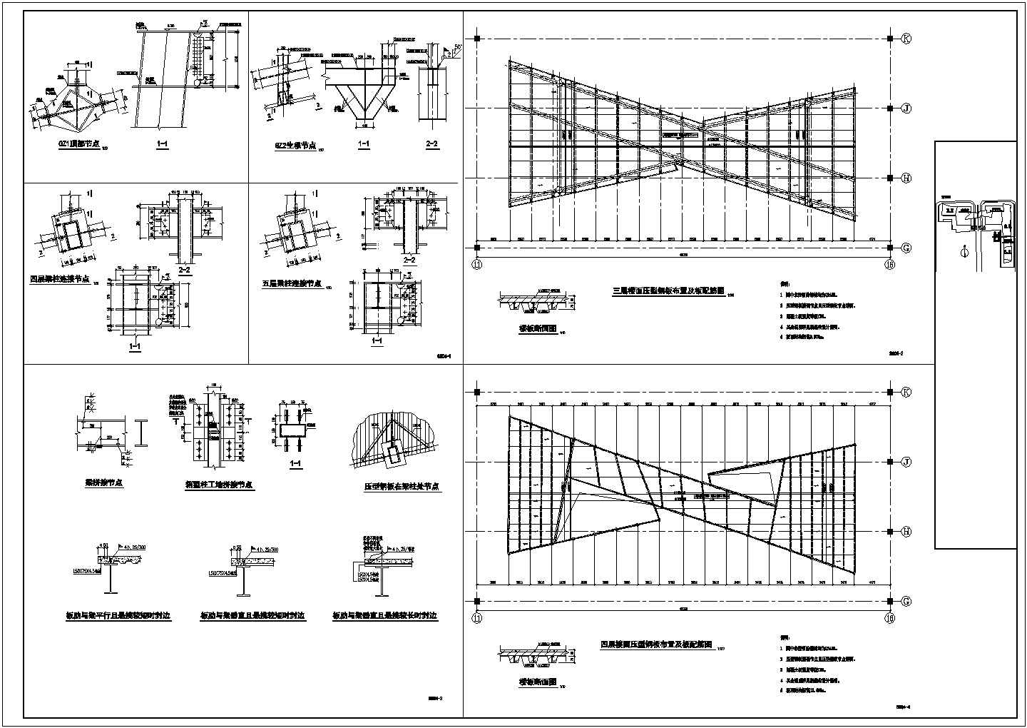 某地连画廊平面建筑施工CAD图