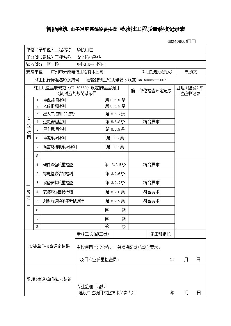 （电子巡更）闭路监控及周边防范系统设备安装-图一