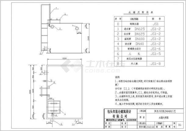 某地热力站站内工艺设计施工图-图二