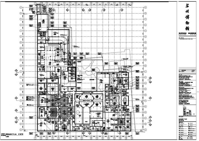 苏州某博物馆地下一层平面规划图_图1
