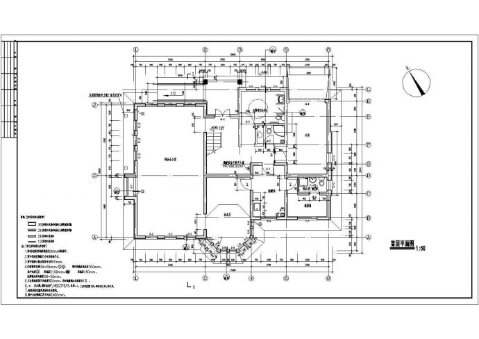 三层砖混结构别墅建筑方案（带效果图）_图1