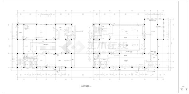 实验学校4层图书馆建筑设计施工图-图一