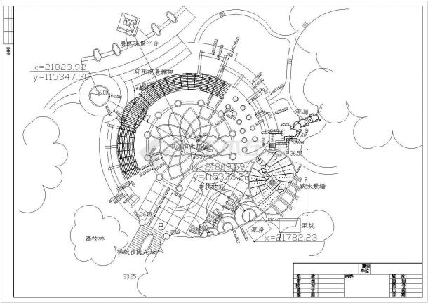 山顶广场园林绿化景观规划设计图纸-图二