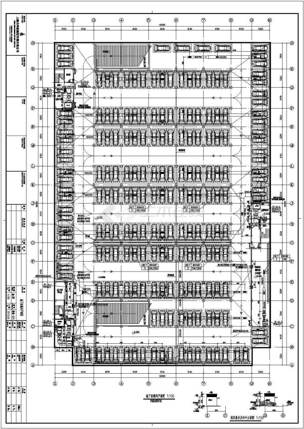 上海某小区地下车库防排烟通风施工图-图二