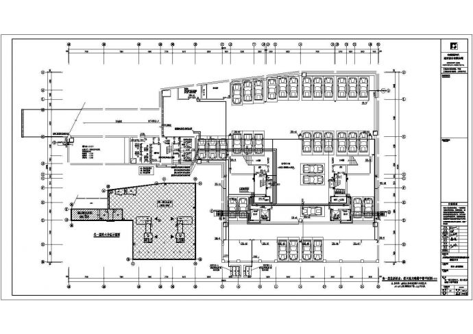 某地14层商住楼建筑、结构、给排水、电气设计施工图(地下一层)_图1